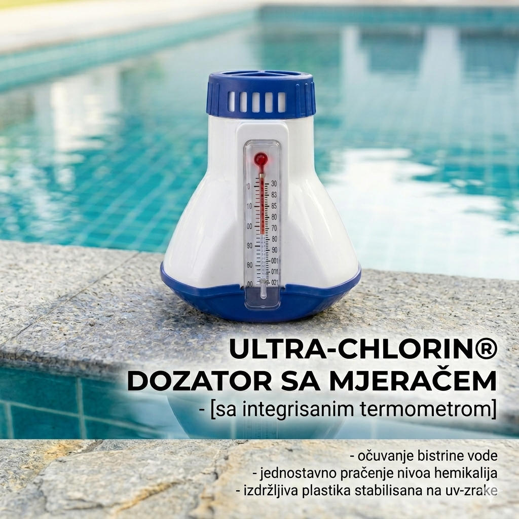 Poseidon - plutajući dozator hlora sa integrisanim termometrom