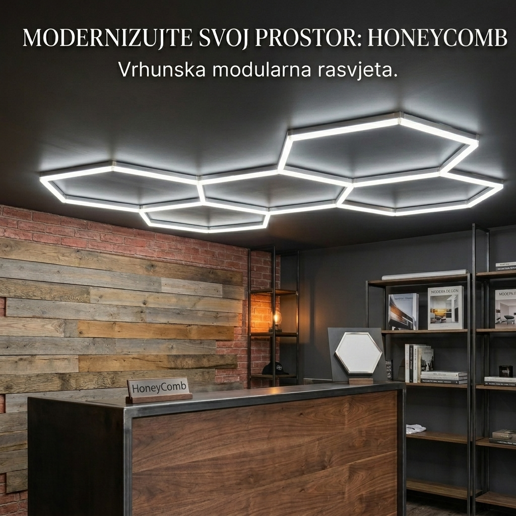 Modularni Heksagonalni sistem rasvjete - HoneyComb (5, 8 i 11 Panela)