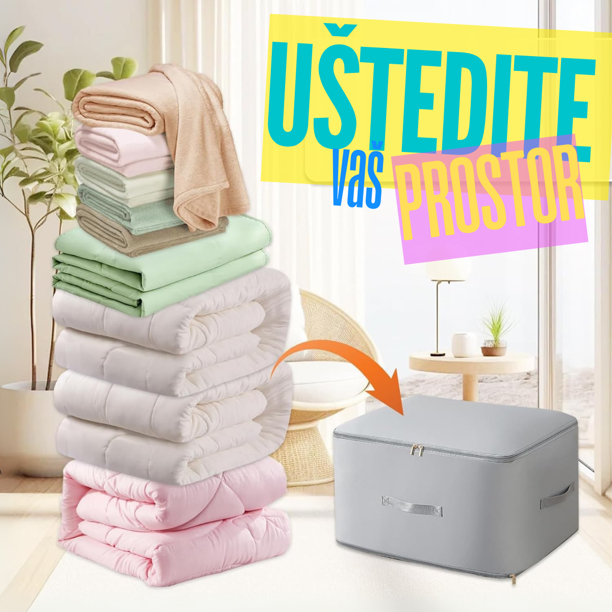 Organizator za posteljinu i deke