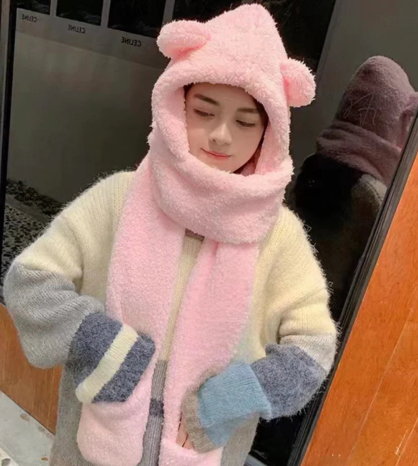 TeddyWarm 3 u 1 - Kapa, šal i rukavice