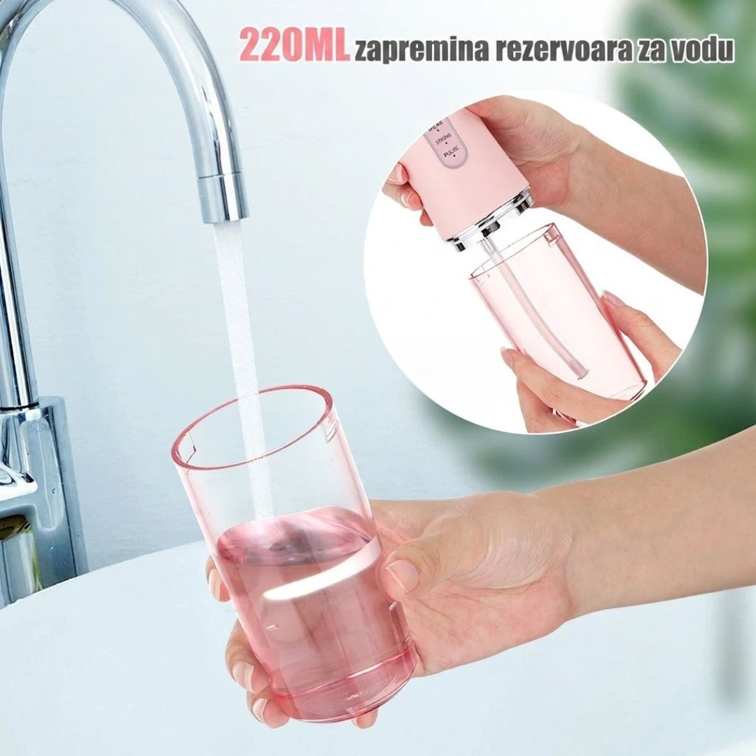 Aparat za ispiranje usta i čišćenje zubnog plaka, 4 nastavka, 3 režima rada