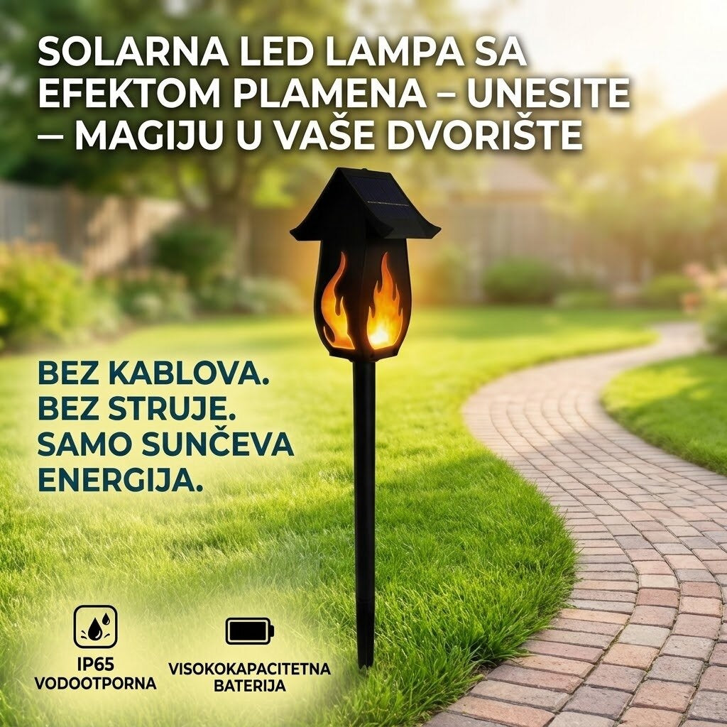 FireFly Solarni Fenjer - sa efektom živog plamena