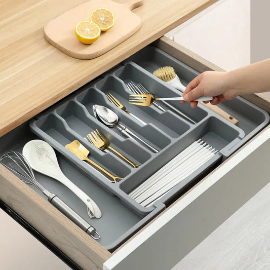 Proširiva polica za escajg – Savršena organizacija fioke!